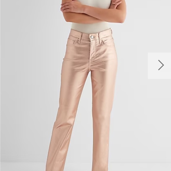 Express Womens High Waisted Modern Straight Jeans. Size 6R. New. - Picture 7 of 12